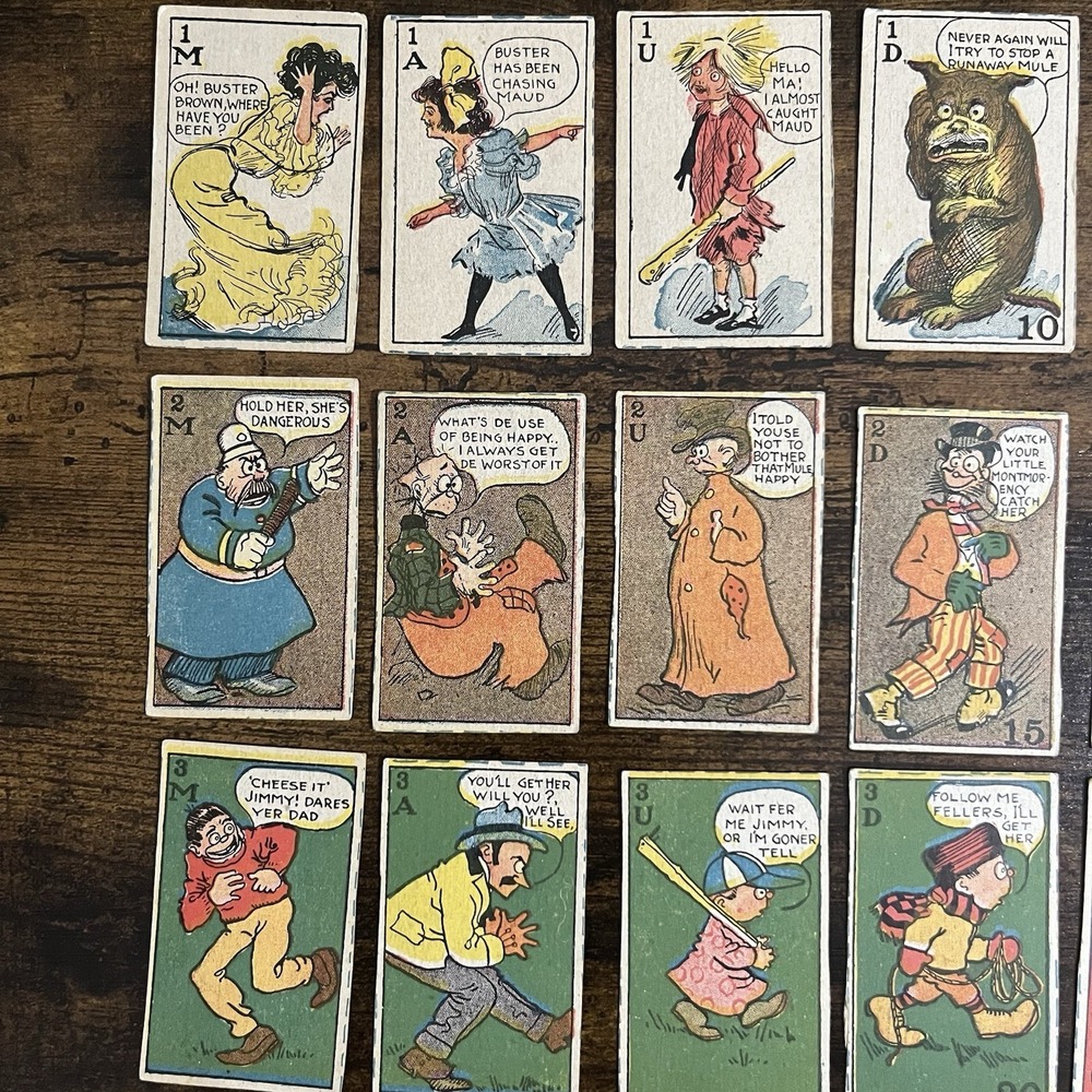 Hee Haw And Her Name Was Maud Complete Set Of 36 Comic Cards From Early 1900s - Picture 2 of 13